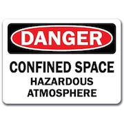 SIGNMISSION Danger-Confined Space Hazardous Atmosphere-10in x 14in OSHA, DS-Confined Space Hazardous Atmosphe DS-Confined Space Hazardous Atmosphe